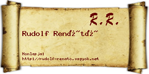 Rudolf Renátó névjegykártya